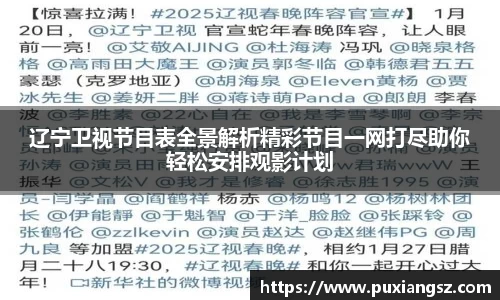辽宁卫视节目表全景解析精彩节目一网打尽助你轻松安排观影计划